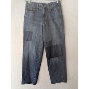 Old Navy Jeans Women's 6 Blue OG Loose High Rise Shadow Patch Straight Leg